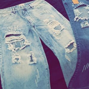 UNIQ BY LITZ JEANS. light wash.